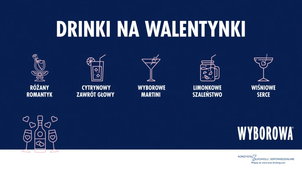 Drinki na walentynki z Wyborowa
