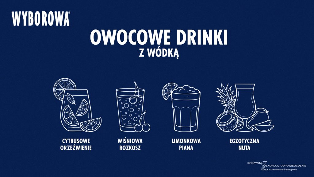 Owocowe drinki z wódką Wyborowa